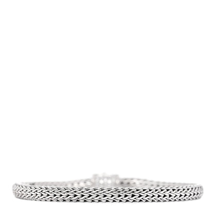 John Hardy Sterling Silver 18K Yellow Gold Diamond 4.75mm Classic Chain Bracelet 2 of 4