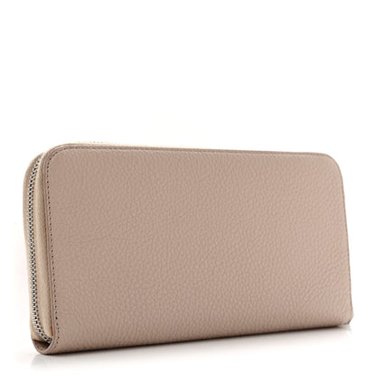 Prada Vitello Daino Triangle Zip Around Wallet Ninfea 3 of 13