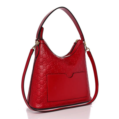 Gucci Guccissima Linea A Hobo Red 2 of 9