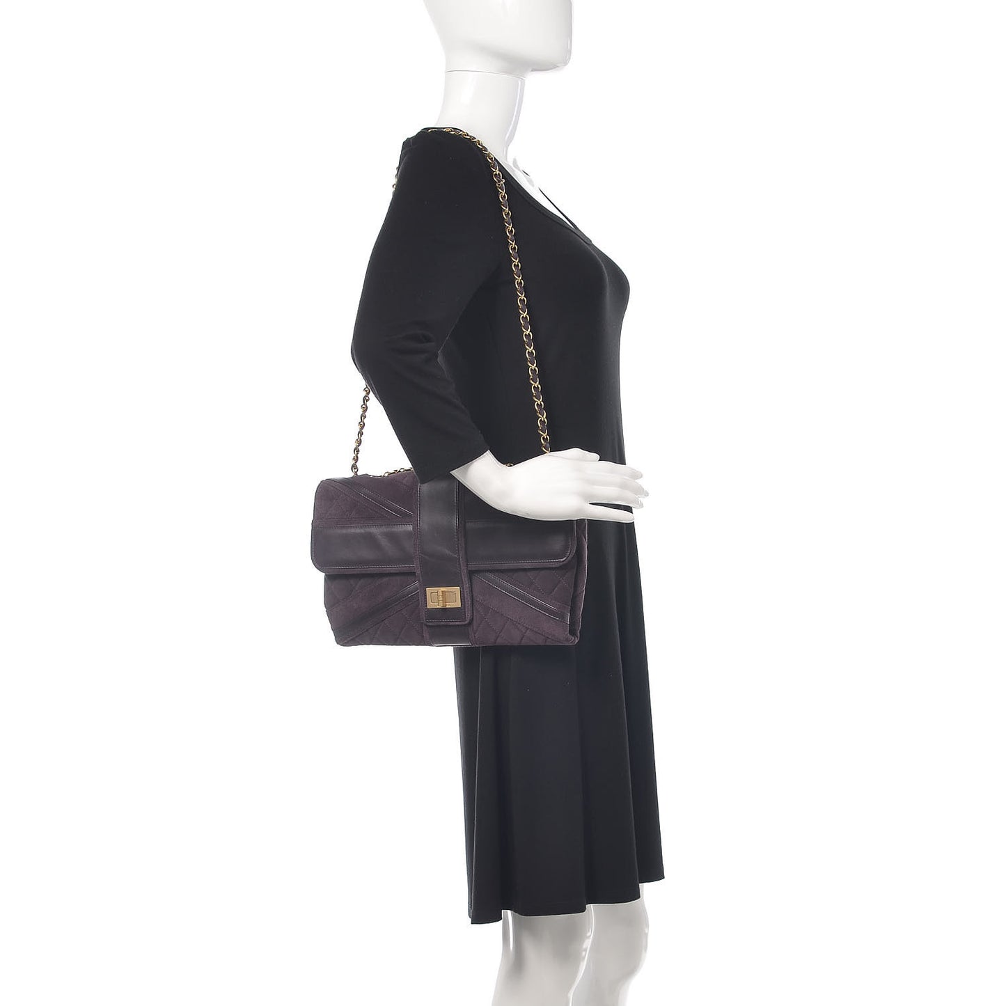 Suede Union Jack Jumbo Mademoiselle Flap Purple