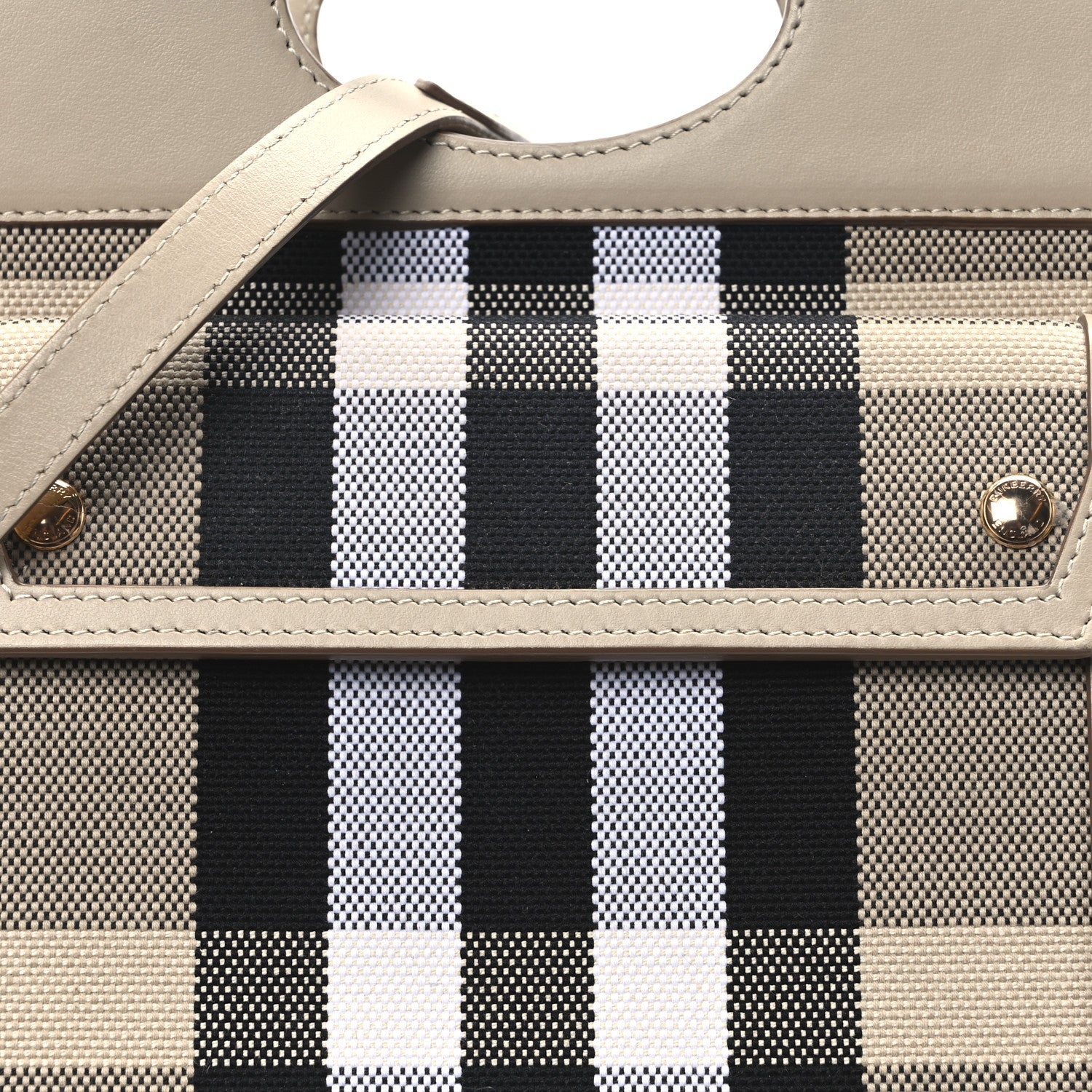Burberry Smooth Calfskin Archive Canvas Check Mini Pocket Bag Dusty Sand 8 of 10