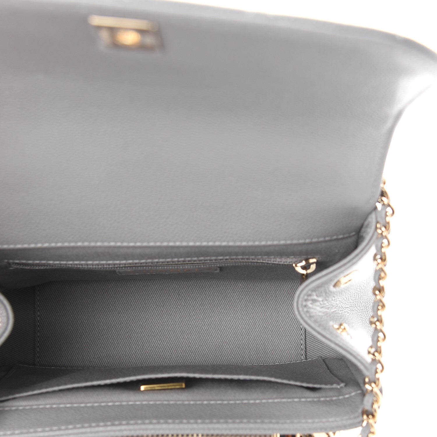 Chanel Caviar Quilted Small Business Affinity Flap Grey 5 of 9