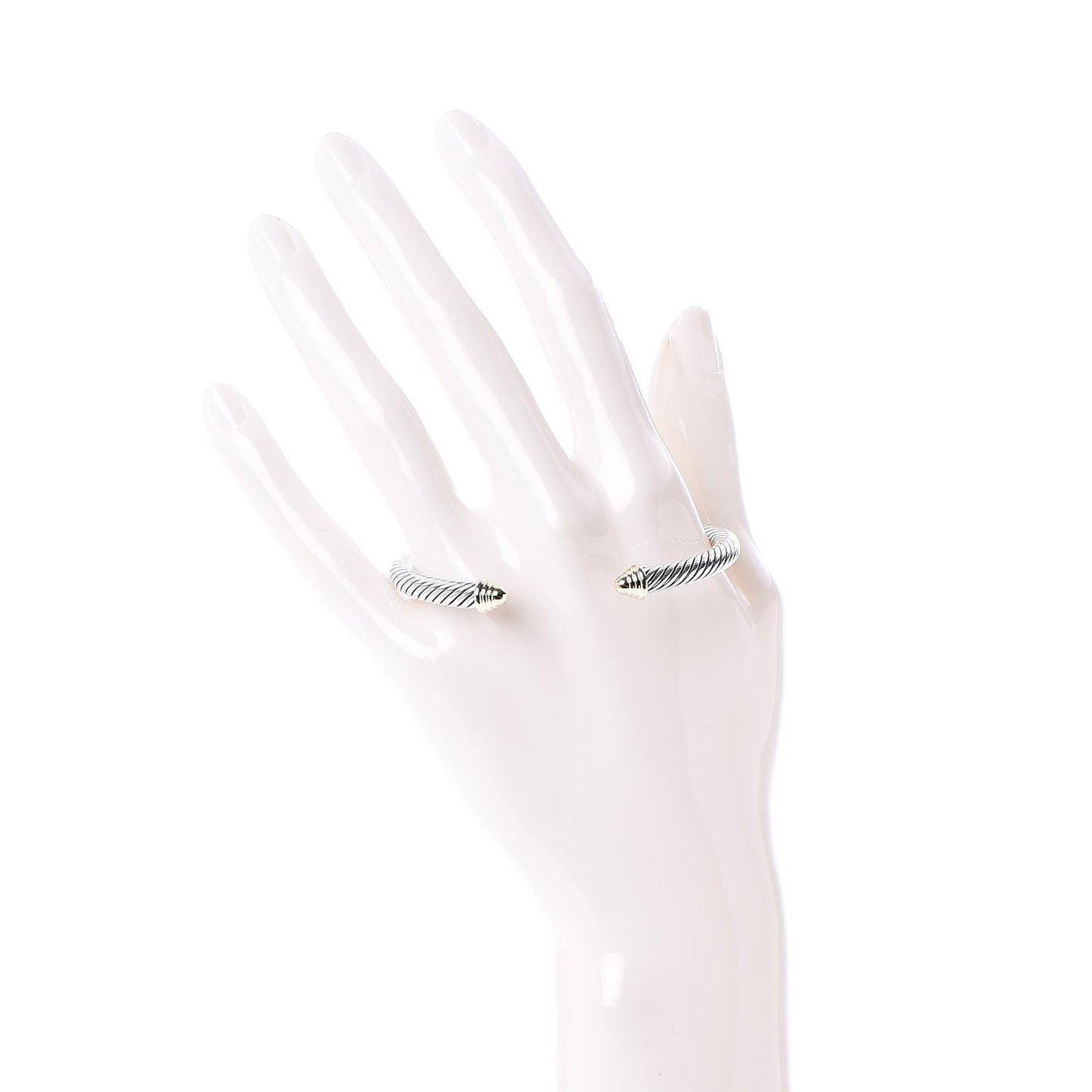 Sterling Silver 14K Yellow Gold 5mm Cable Classics Bracelet
