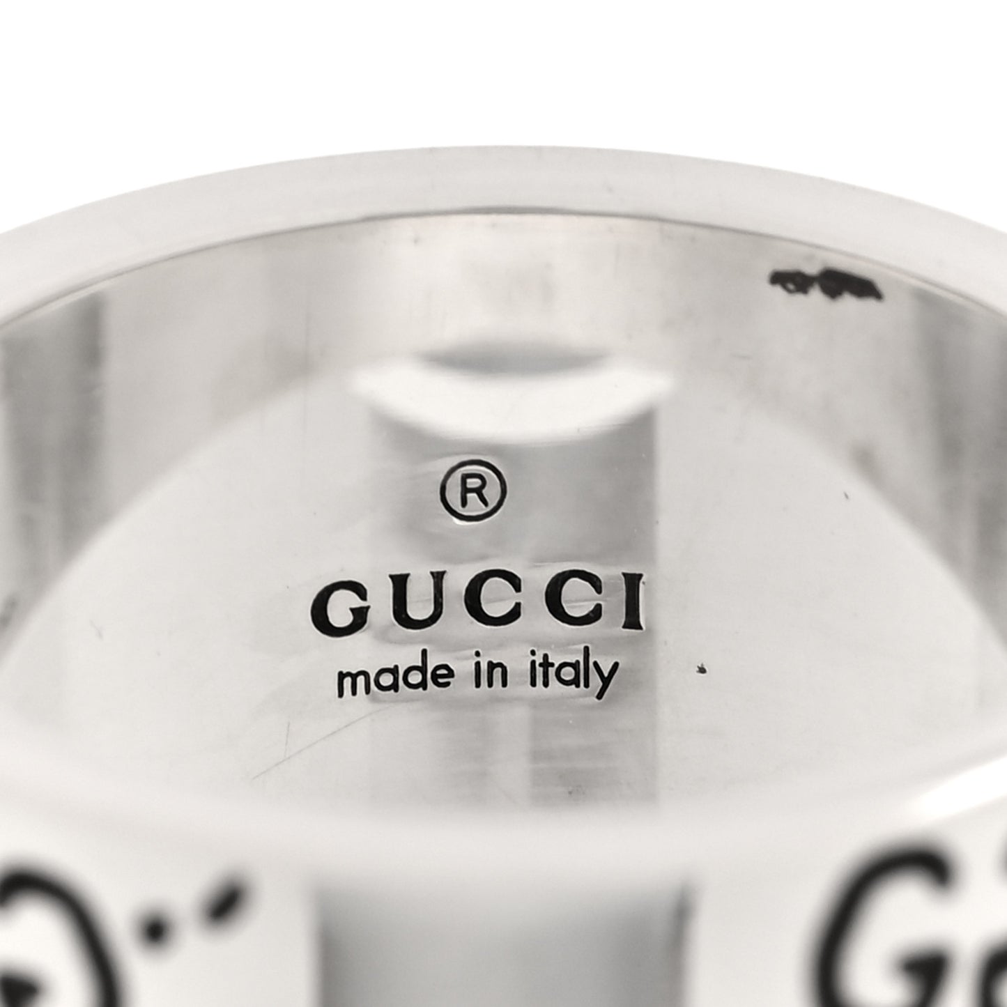 Sterling Silver GucciGhost Hamlet Skull Band Ring 56 7.5