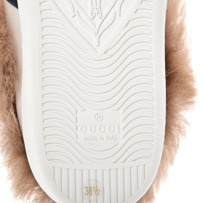 Gucci Calfskin Wool Web Bee Embroidered Womens Ace Sneakers 38.5 White 6 of 10