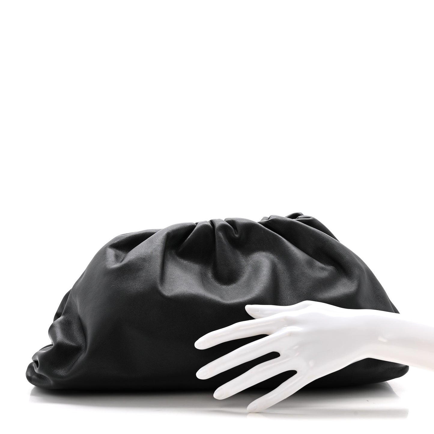 Smooth Butter Calf The Pouch Oversized Clutch Black