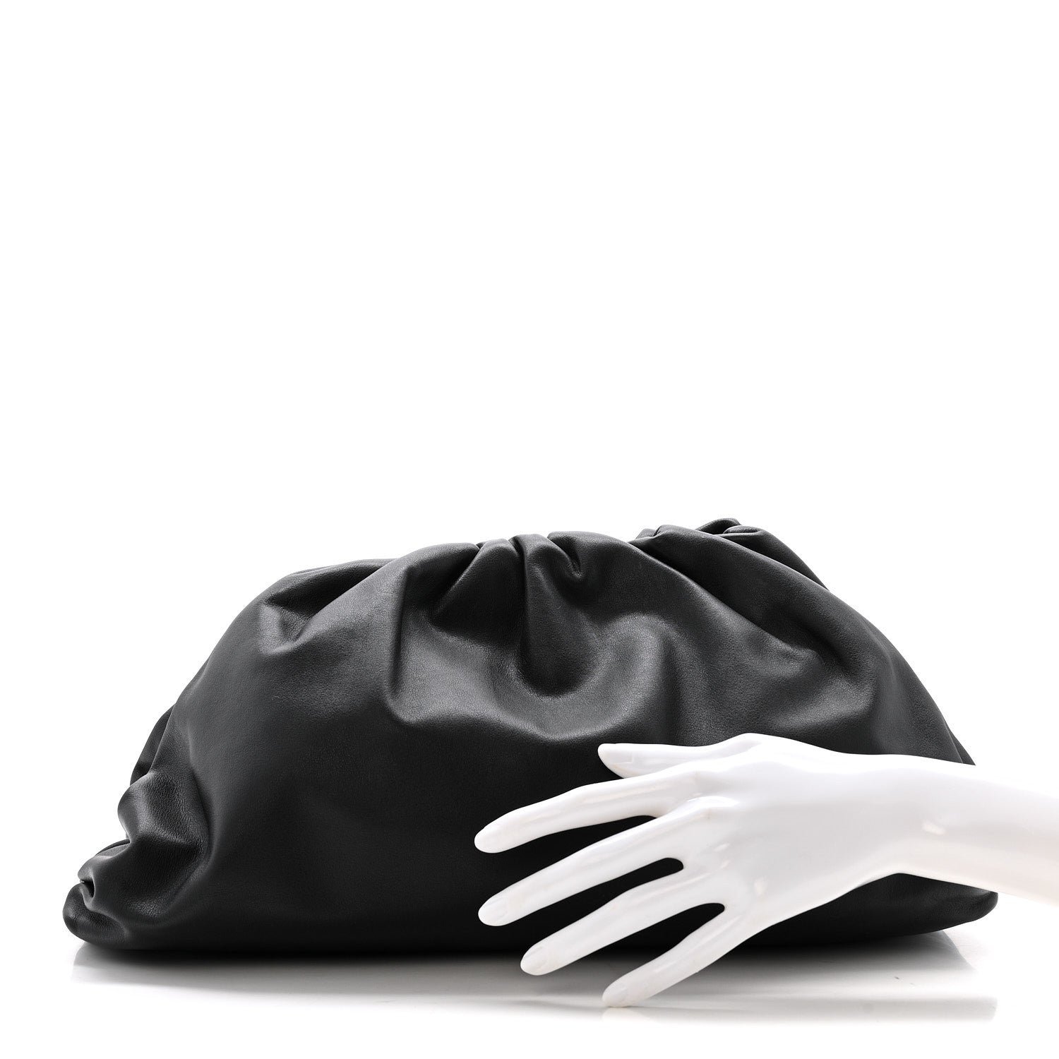 Bottega Veneta Smooth Butter Calf The Pouch Oversized Clutch Black 2 of 11
