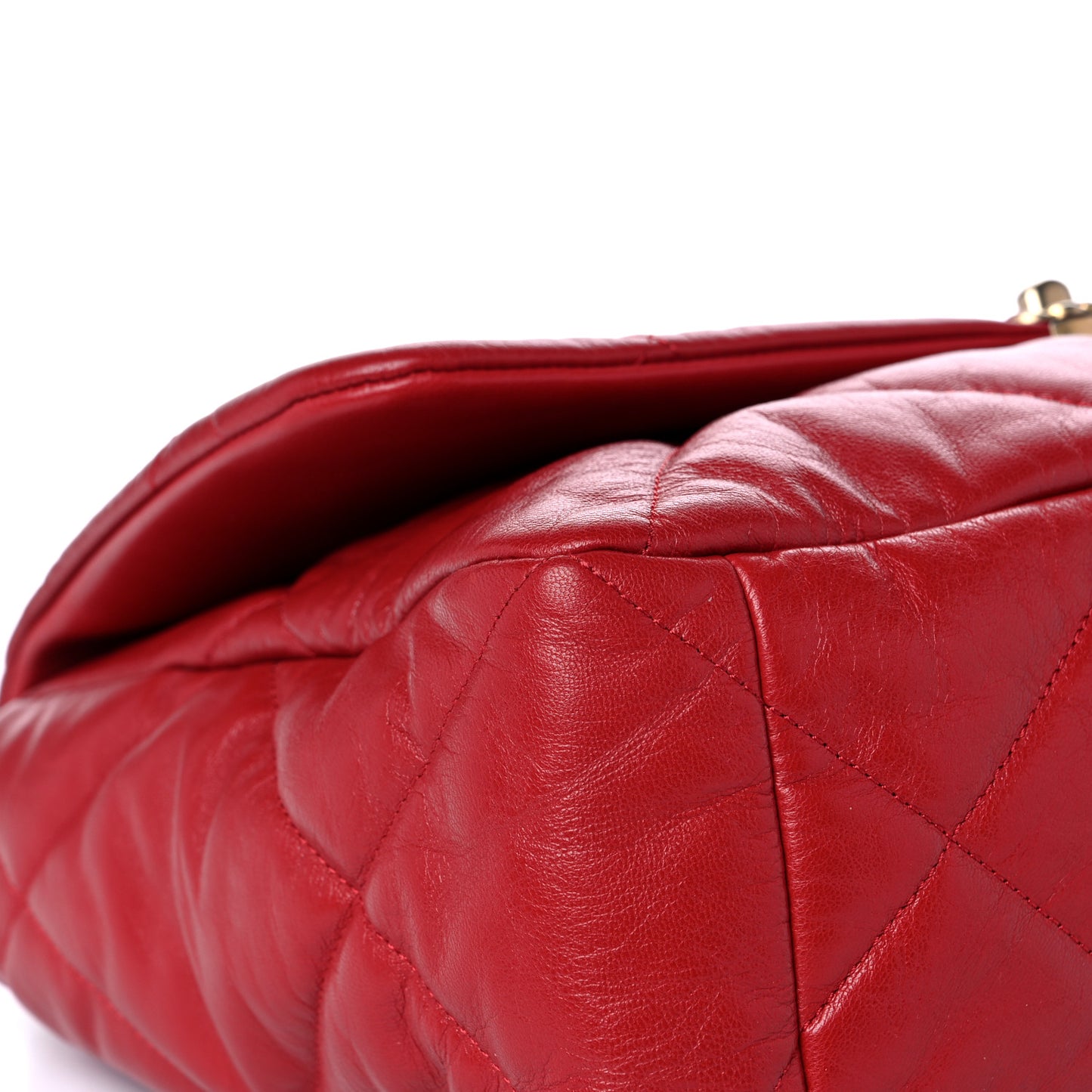 Goatskin Quilted Maxi Chanel 19 Flap Red