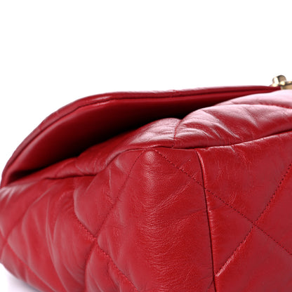 Chanel Goatskin Quilted Maxi Chanel 19 Flap Red 8 of 16