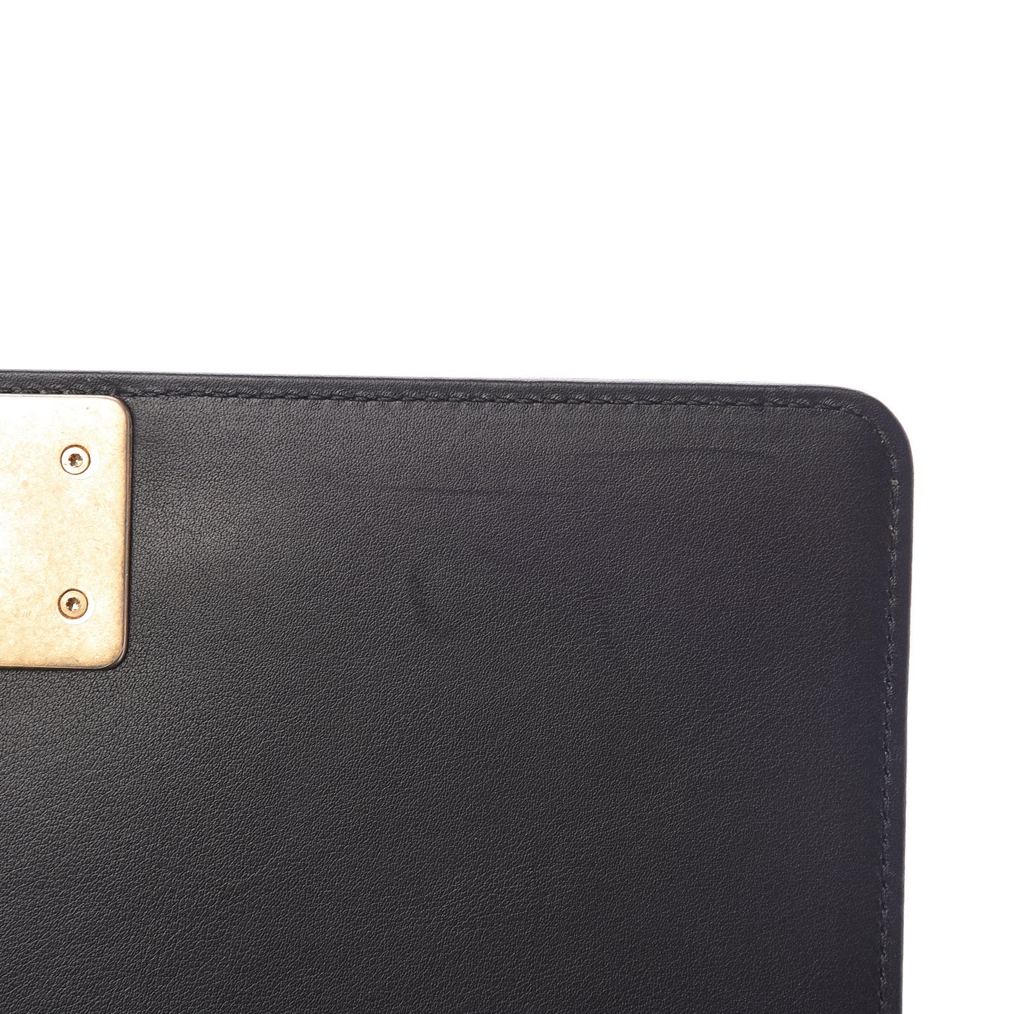 Lambskin Quilted Medium Boy Flap Black