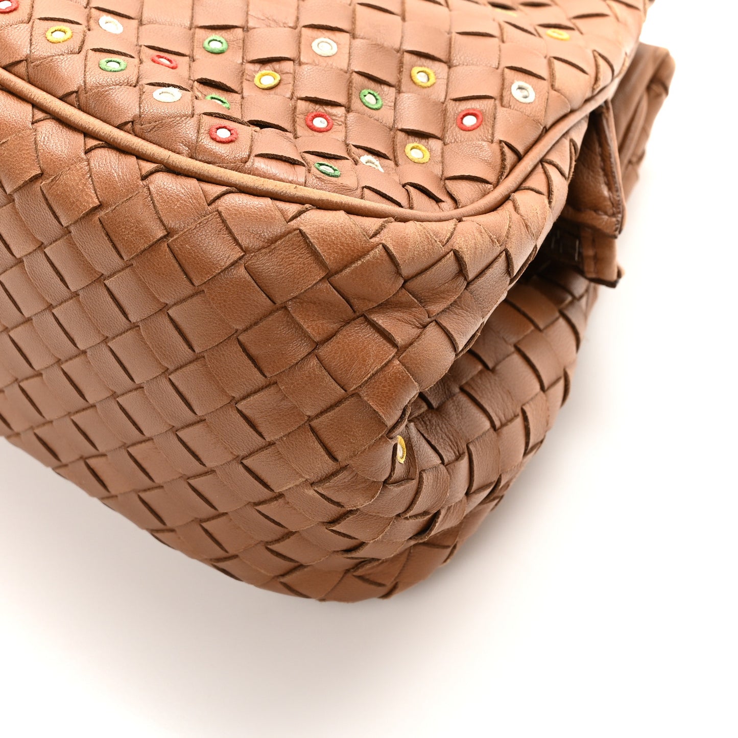 Nappa Intrecciato Shoulder Bag Brown