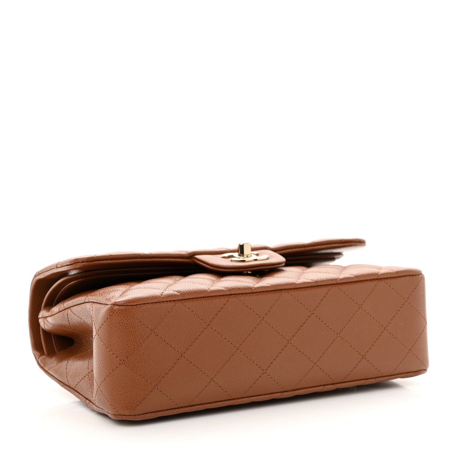 Chanel Caviar Quilted Small Double Flap Light Brown 4 of 10