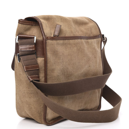 Prada Canvas Messenger Satchel Bruciato 3 of 12