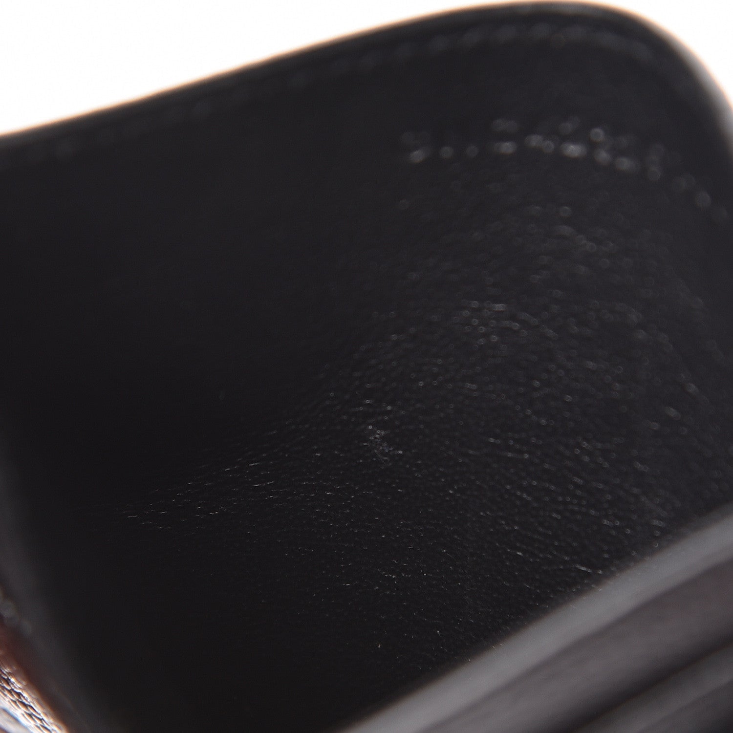 Saint Laurent Grain De Poudre Matelasse Chevron Monogram Credit Card Case Black 8 of 13