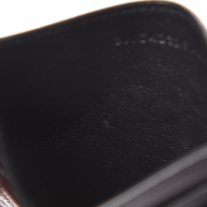 Saint Laurent Grain De Poudre Matelasse Chevron Monogram Credit Card Case Black 8 of 13