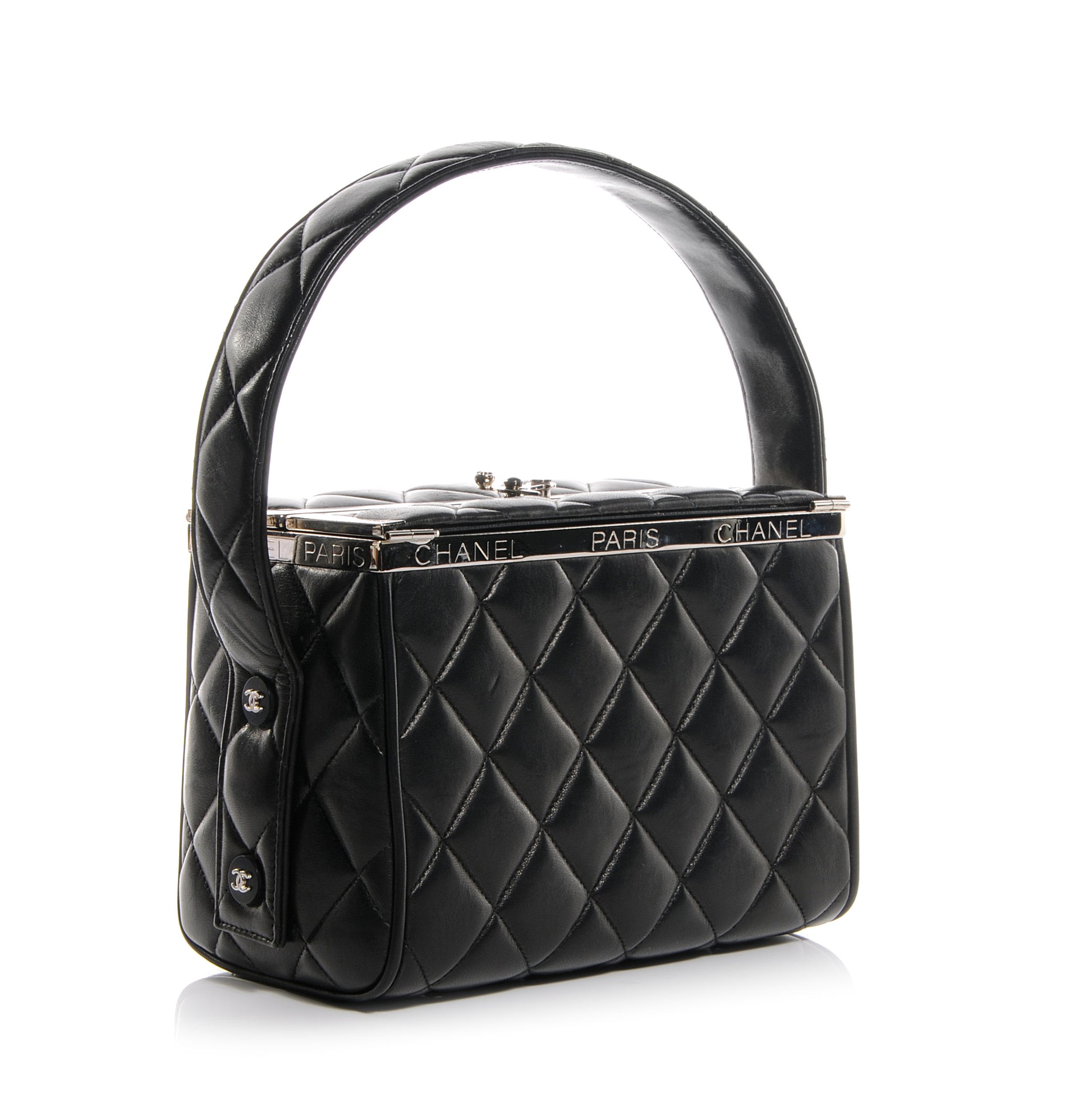 Chanel Lambskin Quilted Box Bag Black 3 of 9