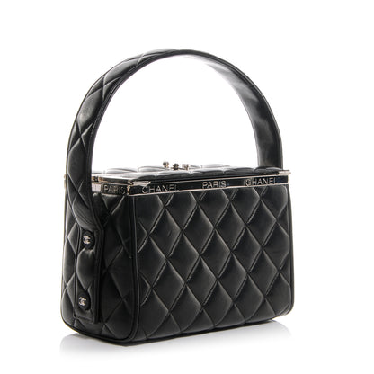 Chanel Lambskin Quilted Box Bag Black 3 of 9