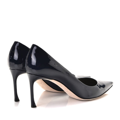 Christian Dior Patent Dioressence Pointed Toe 70mm Pumps 39.5 Marine 3 of 15