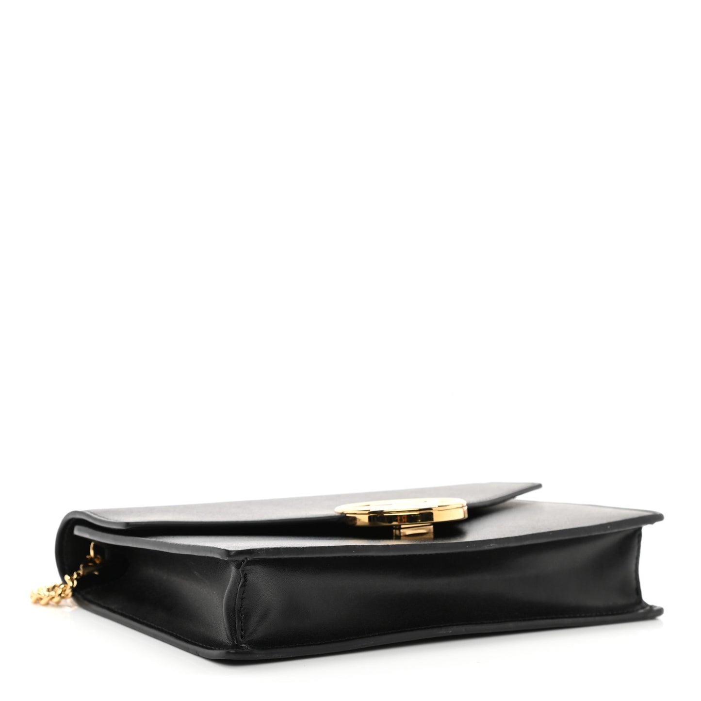 Vitello Liberty Lucido F is Fendi Medium Envelope Wallet on Chain Black