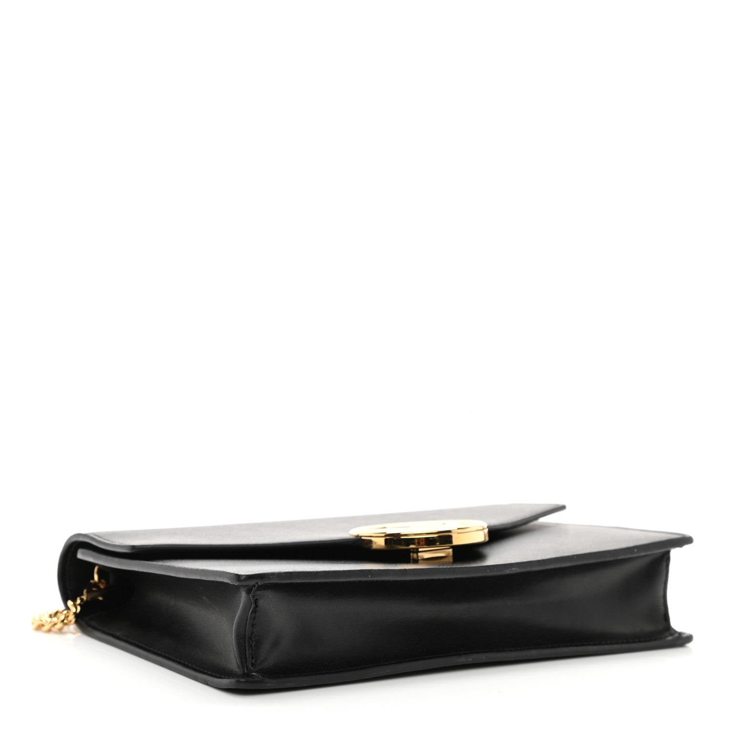 Fendi Vitello Liberty Lucido F is Fendi Medium Envelope Wallet on Chain Black 4 of 10