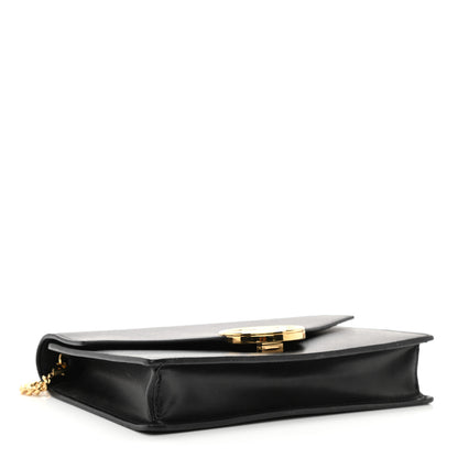 Fendi Vitello Liberty Lucido F is Fendi Medium Envelope Wallet on Chain Black 4 of 10