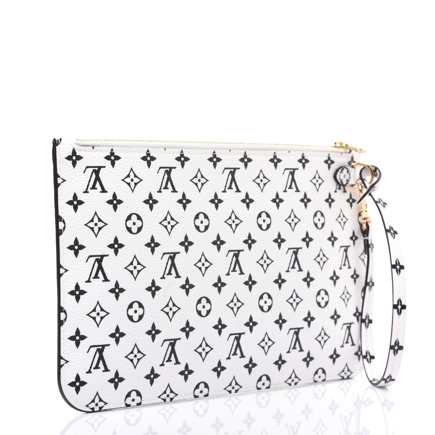 Louis Vuitton Monogram Giant Neverfull MM GM Pochette White 3 of 14