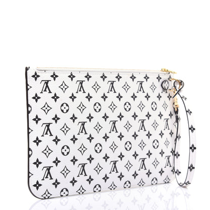 Louis Vuitton Monogram Giant Neverfull MM GM Pochette White 3 of 14
