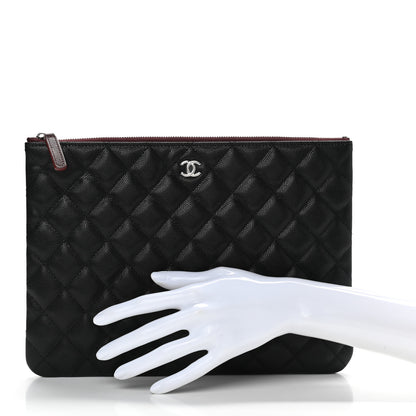 Chanel Caviar Quilted Medium Cosmetic Case Black 2 of 8