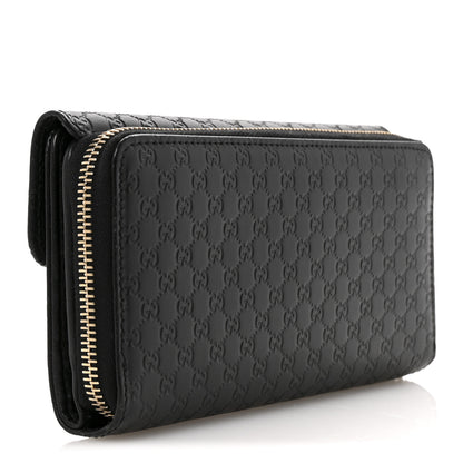 Gucci Soft Microguccissima Continental Zip Wallet Black 3 of 12