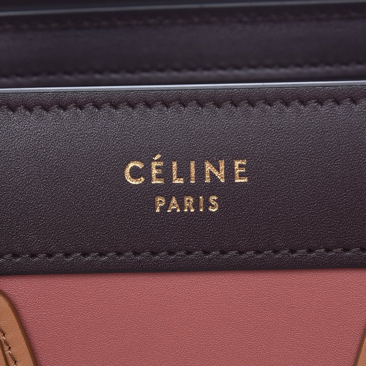 Smooth Calfskin Bullhide Nano Tri-Color Luggage Terracotta