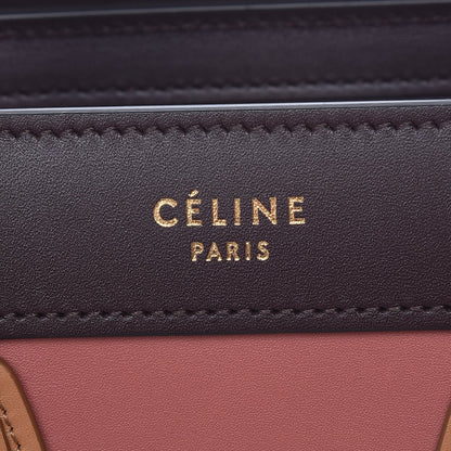 Celine Smooth Calfskin Bullhide Nano Tri-Color Luggage Terracotta 6 of 8