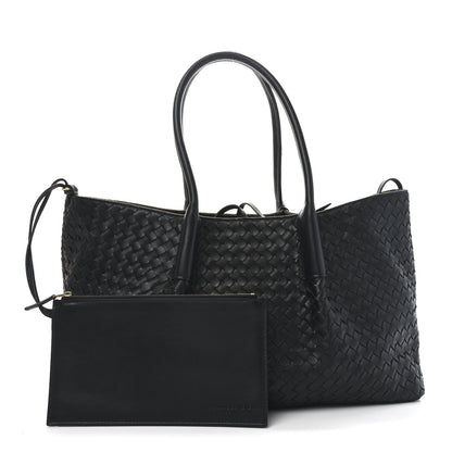 Bottega Veneta Calfskin Intrecciato Pinacoteca Reversible Tote Black Fondant 3 of 10