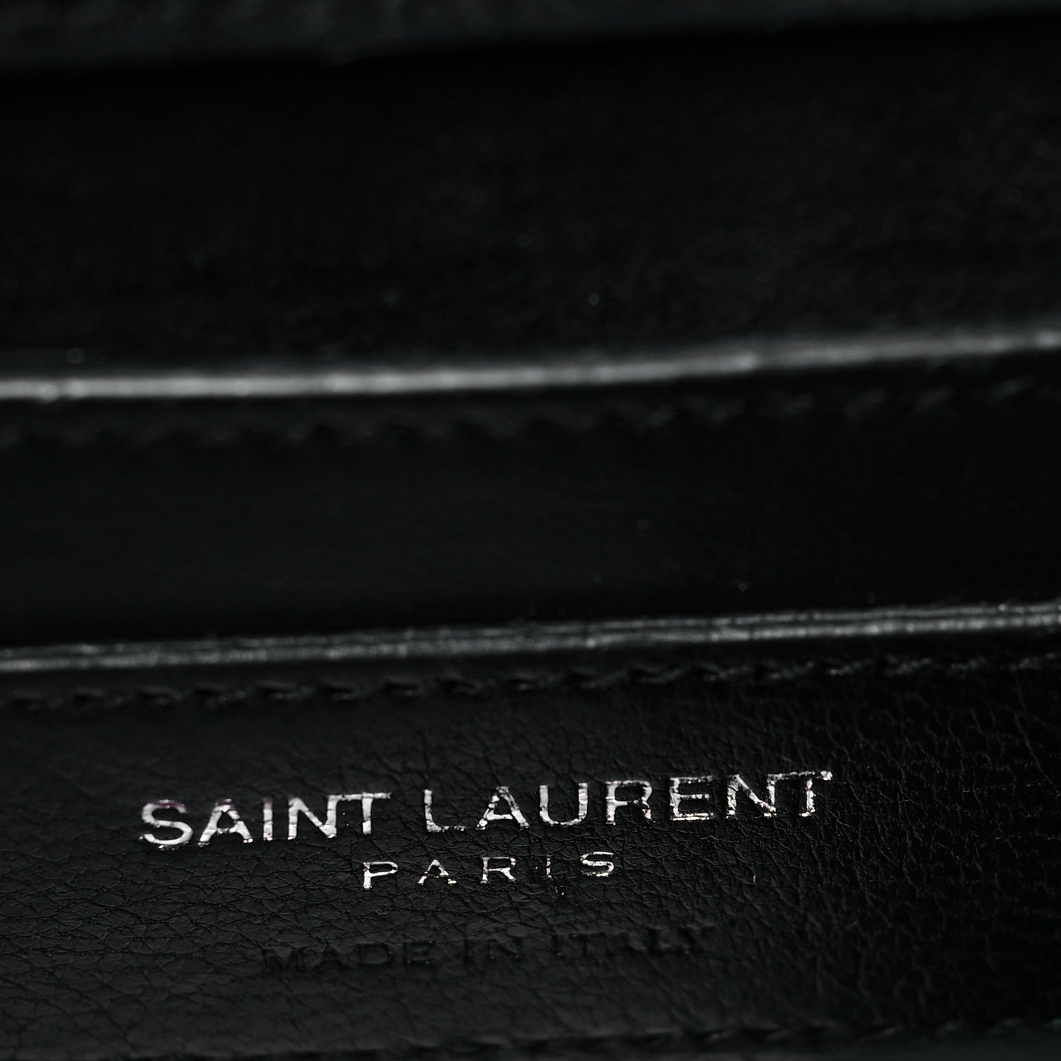 Saint Laurent Calfskin Crocodile Embossed Small Classic Monogram Kate Tassel Satchel Black 6 of 11