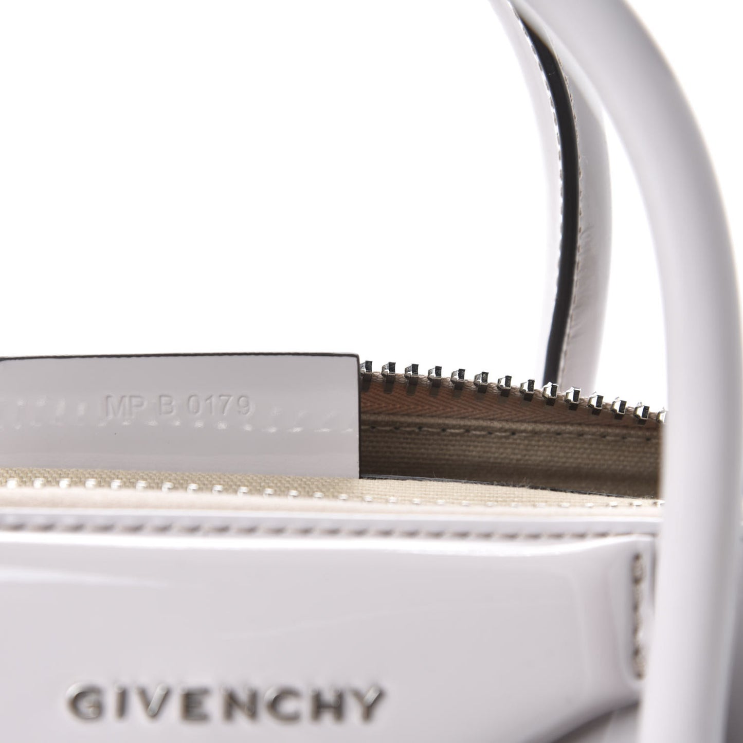 Patent Lambskin Degrade Small Antigona Grey