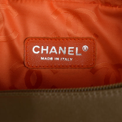 Chanel Calfskin Python Quilted Large Cambon Multipocket Reporter Khaki 6 of 8
