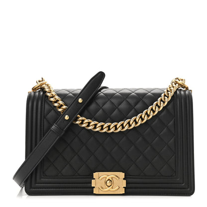 Chanel Calfskin Quilted New Medium Boy Flap Black 1 of 10