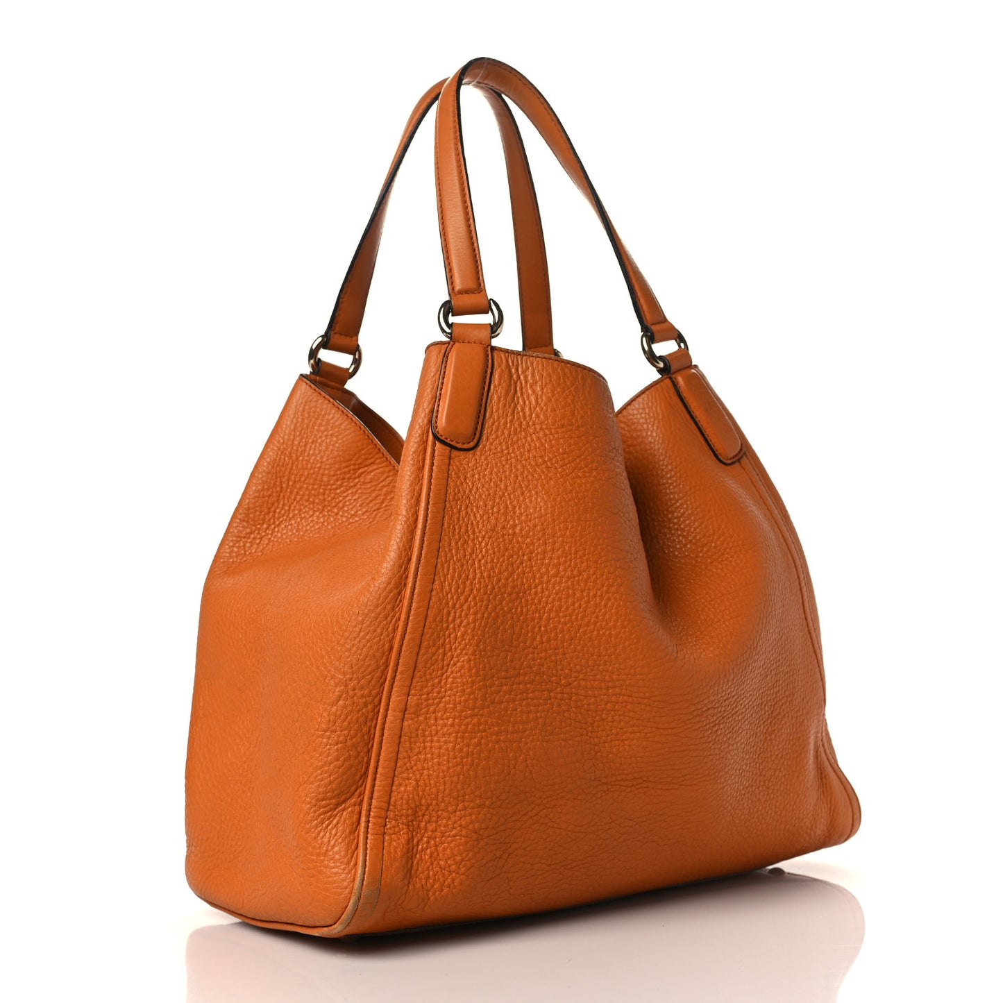 Pebbled Calfskin Medium Soho Shoulder Bag Curcuma