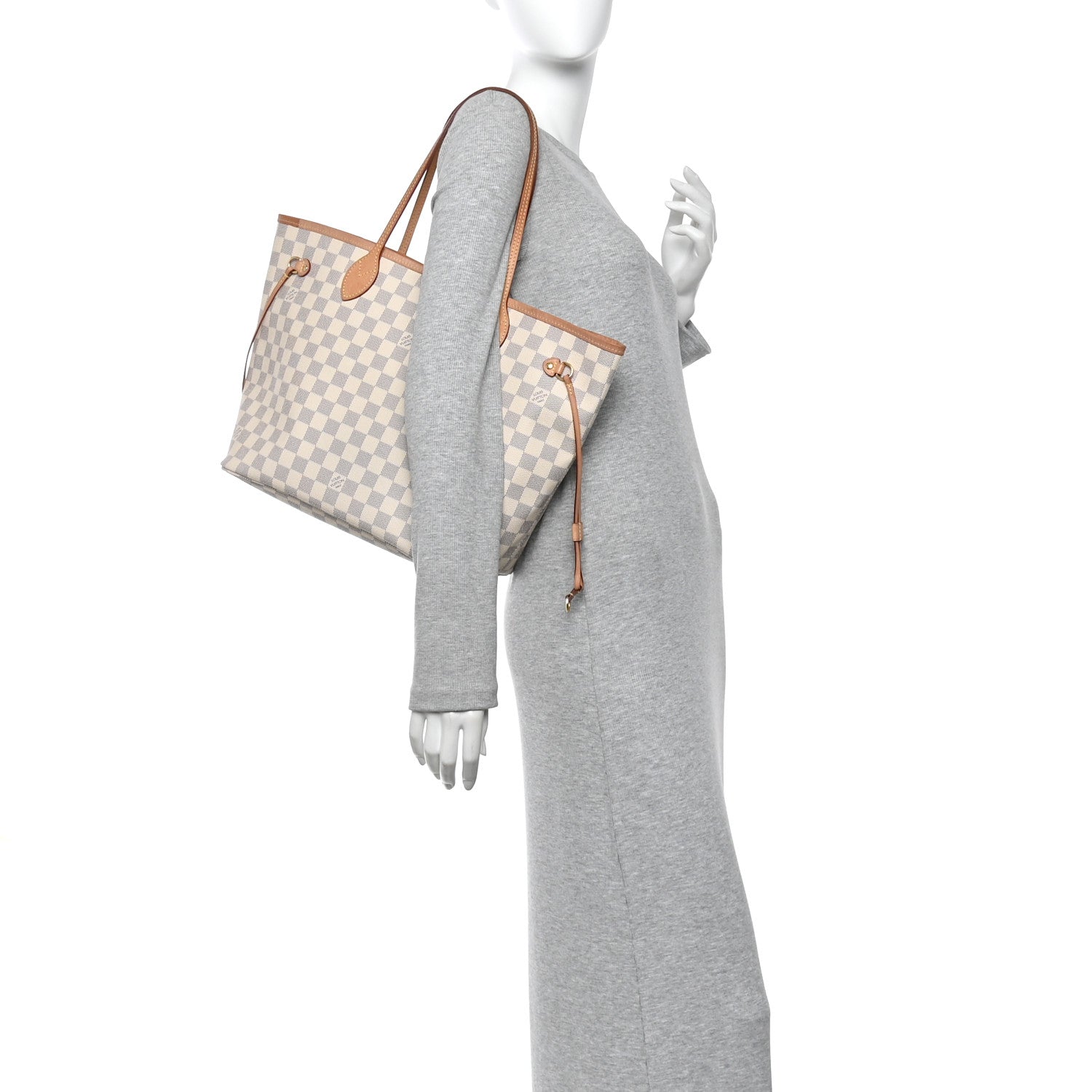 Louis Vuitton Damier Azur Neo Neverfull MM Rose Ballerine 2 of 12