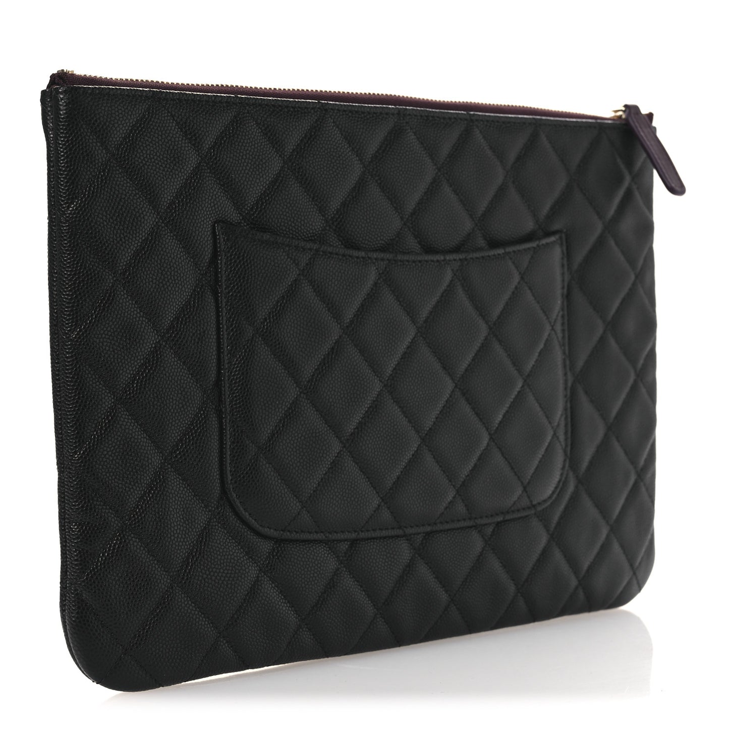 Caviar Quilted Medium Cosmetic Case Black
