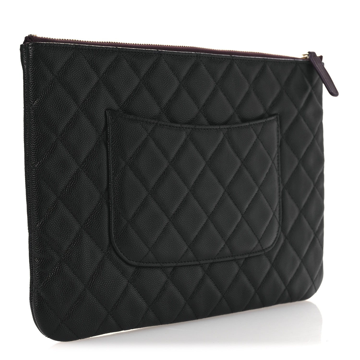 Chanel Caviar Quilted Medium Cosmetic Case Black 4 of 8