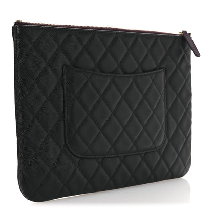 Chanel Caviar Quilted Medium Cosmetic Case Black 4 of 8