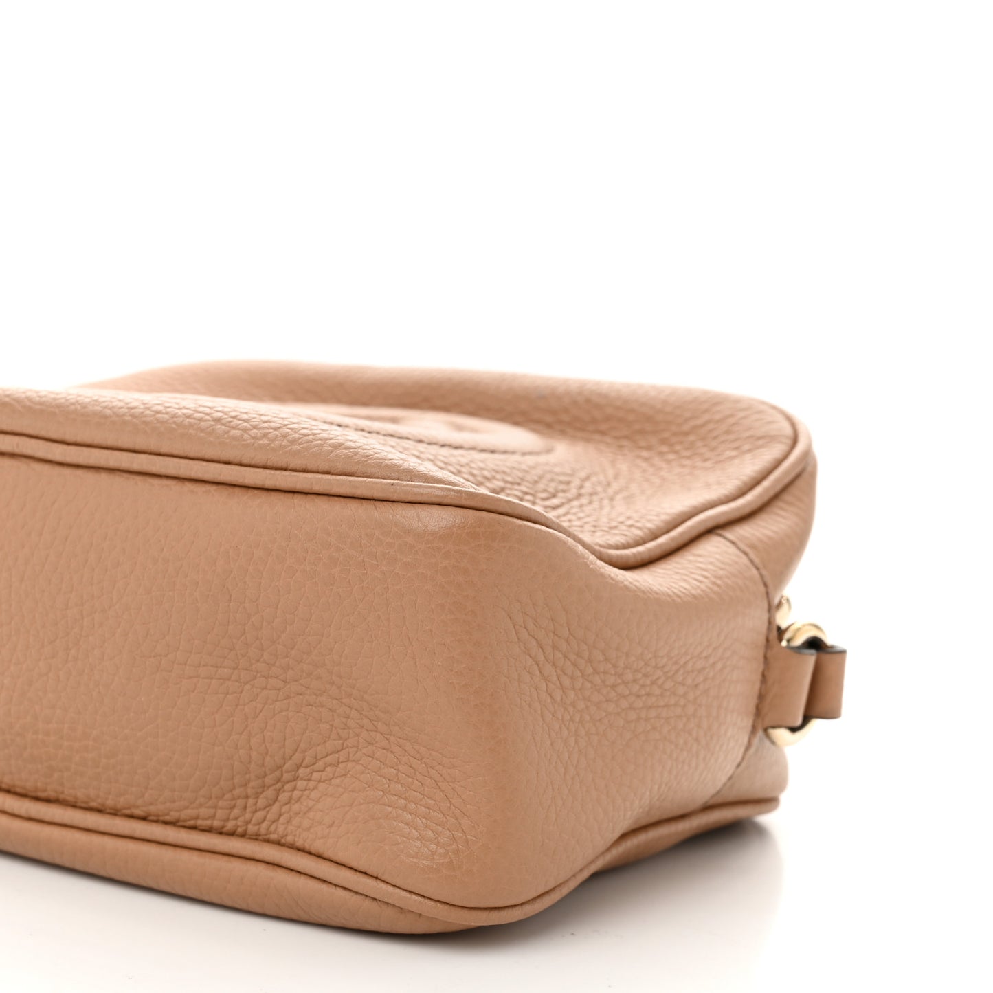 Pebbled Calfskin Small Soho Disco Bag Camelia