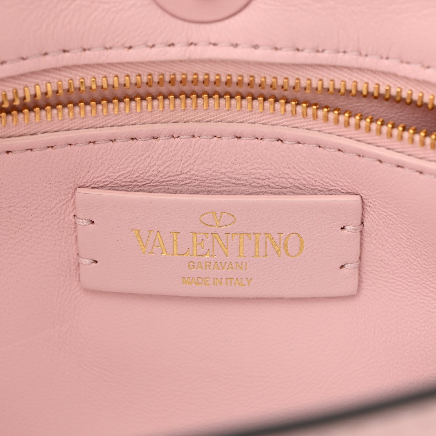 Valentino Garavani PVC Calfskin Medium Roman Stud Shoulder Bag Transparent Rose Quartz 6 of 11