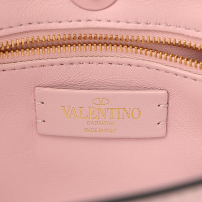 Valentino Garavani PVC Calfskin Medium Roman Stud Shoulder Bag Transparent Rose Quartz 6 of 11