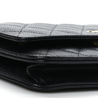 Chanel Caviar Quilted Wallet on Chain WOC Black 9 of 10