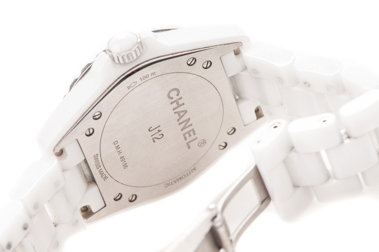 Stainless Steel Ceramic Diamond 36.5mm J12 Automatic Watch White