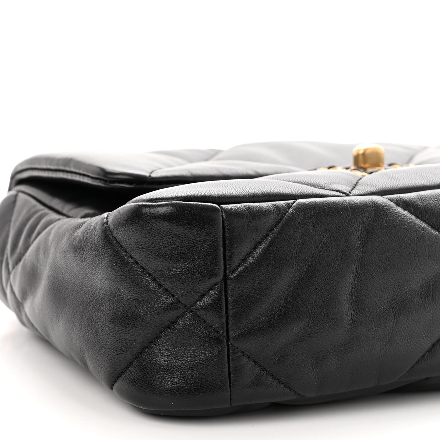 Goatskin Quilted Medium Chanel 19 Flap Black