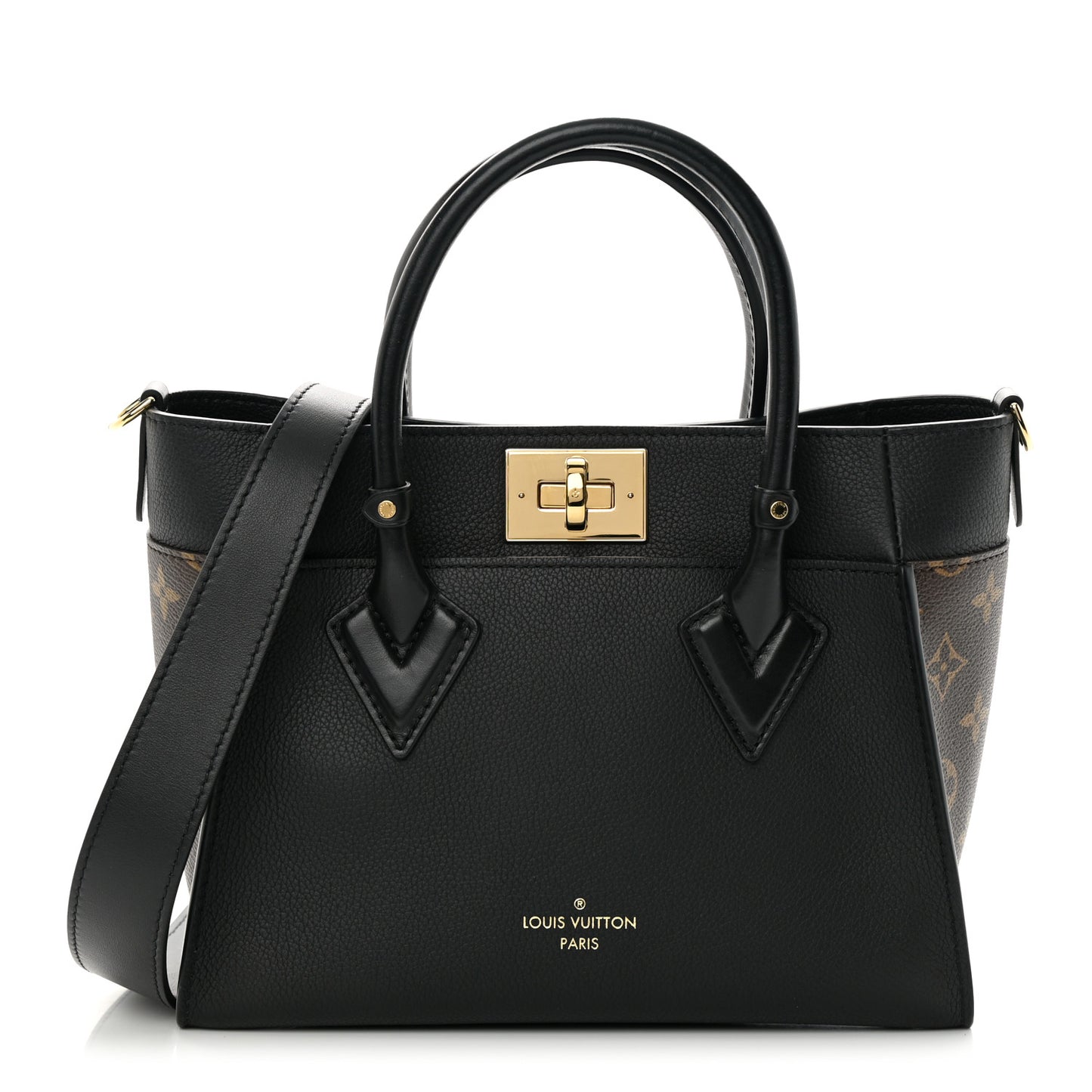 Calfskin Monogram On My Side PM Black