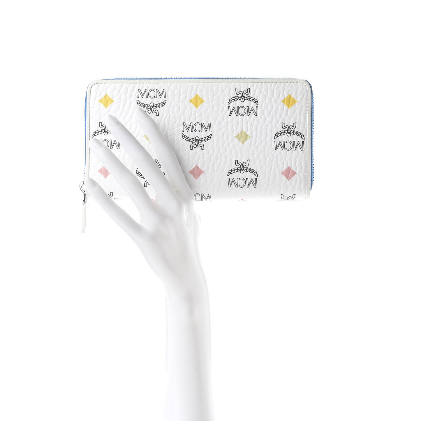 Skyoptic Visetos Zip Around Wallet Diamond White