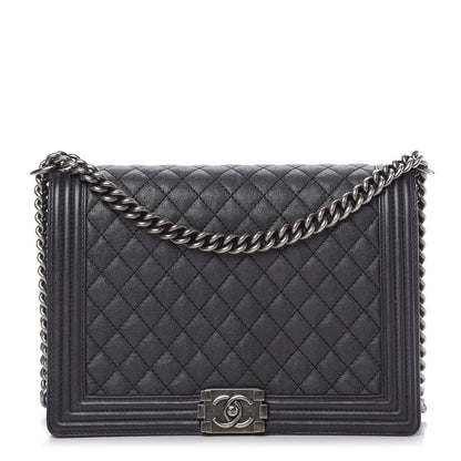 Chanel Calfskin Quilted Large Boy Flap Black 1 of 9